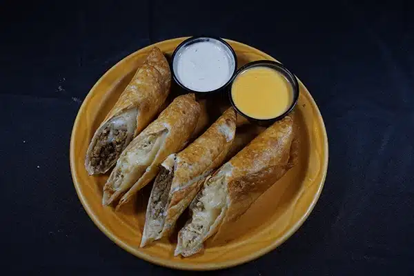 quesadilla with cheese sauce