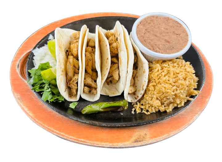 tacos with rice and sauce