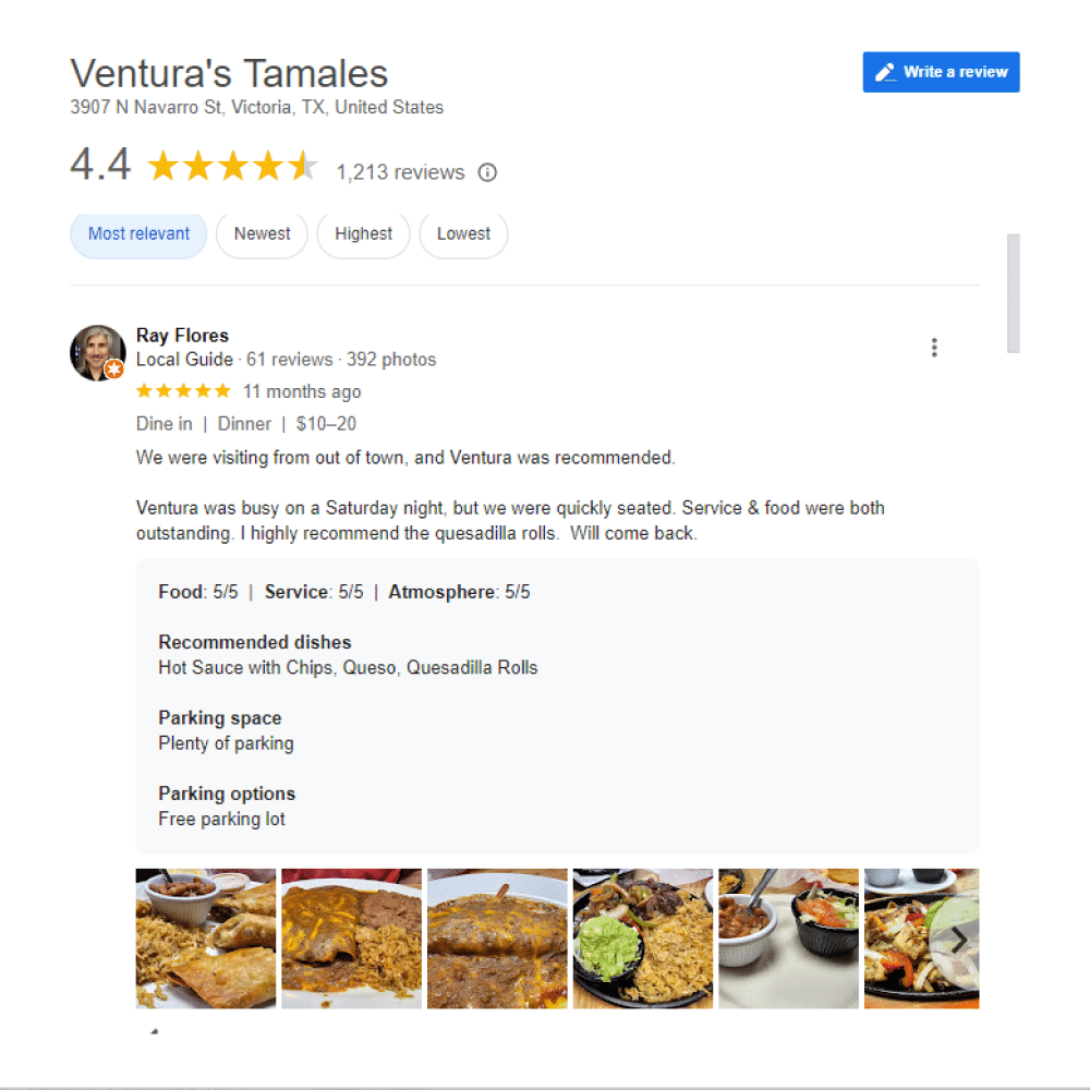 Google reviews